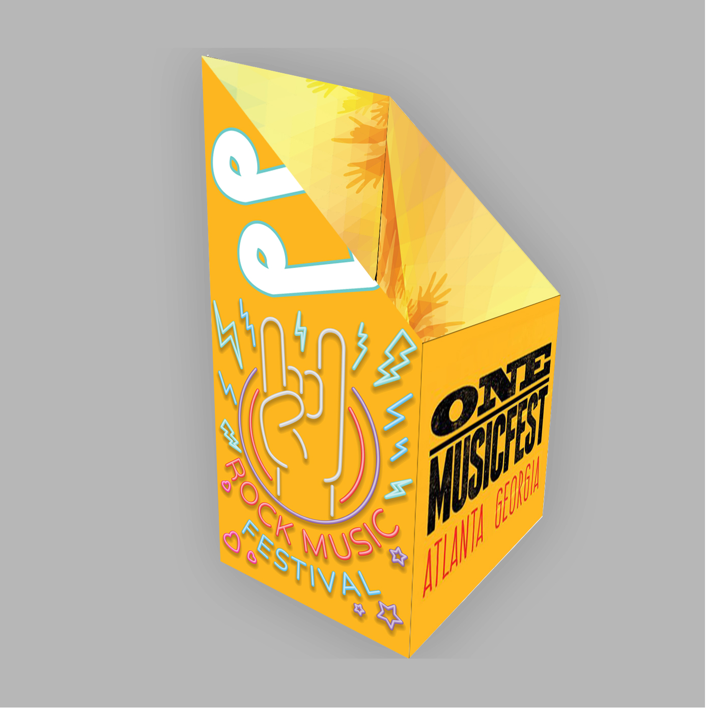 Custom cardboard chair campaign product photo